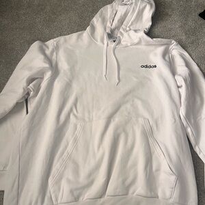 2XL Adidas Men's White Hoodie Sweater